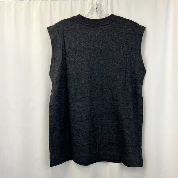 Wavvy Womens Charcoal Crew Neck Sleeveless Pullover T-Shirt Size Small - Picture 2 of 8